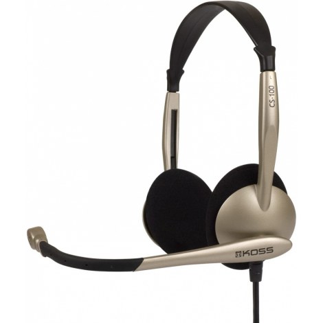 Koss | CS100 | Headphones | Wired | On-Ear | Microphone | Black/Gold - 3